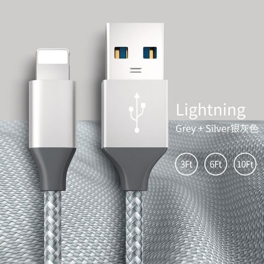 1M/2M/3M USB Lightning Cable For iPhone 7 8 12 13 X 11 Pro Long Charger Charging Fast Lead 1m 2m 3M