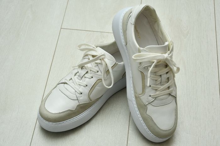Gant Custly White Suede & Leather Sneakers, Size EU 40 (UK 6.5)