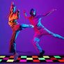 Neon Runner Rug for Party, Blacklight UV Reactive Light up Dance Floor Mat, Non-Slip Fluorescent Luminous Colorful Grid Carpet, Glow in The Dark 80s Birthday Raves Room Decor 300cmx60cmx1cm Image 5