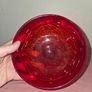 Early American Pattern Glass Ruby Red Footed Bowl Image 4