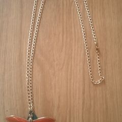 Dragonfly and leaf pendant