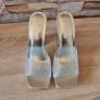 Silver embellished heel sandals, size 6 Image 3