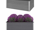 Garden Raised Bed WPC 150x100x54 cm Grey