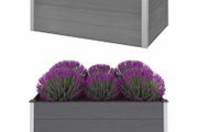 Garden Raised Bed WPC 150x100x54 cm Grey