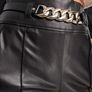 New With Tags River Island Faux Leather Belted Trouser in Black Image 2