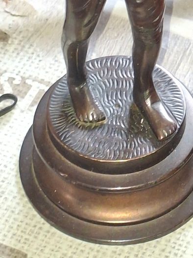 Vintage Mid Century Bronze Figurine Boy Playing Flute Sculpture. Postage available or Collection