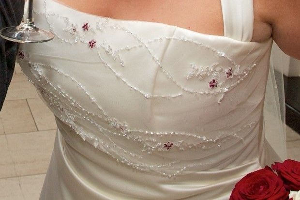 A-Line Wedding Dress with beautiful beading & embroidery
