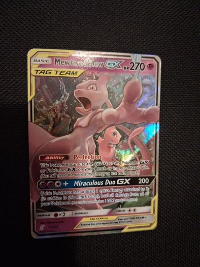 Pokemon Card : Mewtwo and mew gx 71