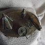 Victorian Brass Inkwell Desk Set - Military Theme - Lozenge Mark 13th January 1883 Image 2