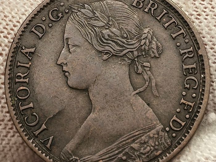 Great Britain 1865 Farthing 1/4d Coin