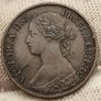 Great Britain 1865 Farthing 1/4d Coin Image 2