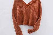 Rust Chunky Knit Sweater