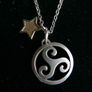 Vintage sterling silver 925 Irish Celtic Knot Clover Pendant And Chain L-17"  4,90g Image 4