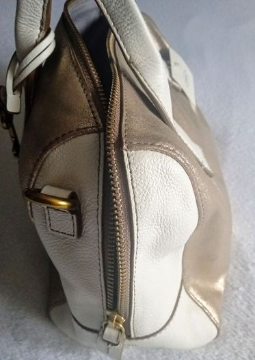 Vintage Fossil Leather Satchel Bag.