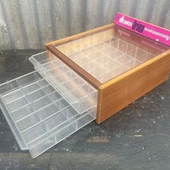 Vintage tread two drawers shop display box c1960
