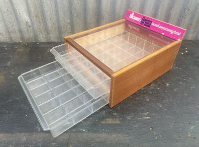 Vintage tread two drawers shop display box c1960