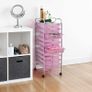 Home Storage Trolley On Wheels With 10 Drawer Storage Unit For Salon Beauty Make Up Home Office Organizer Image 7