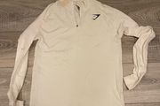 GymShark HalfZip White Mens Size Small