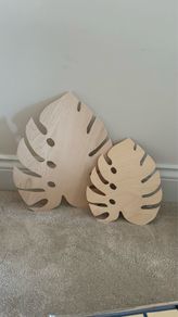 Set of Wooden Leaves wall decor