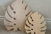 Set of Wooden Leaves wall decor
