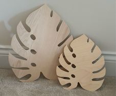 Set of Wooden Leaves wall decor