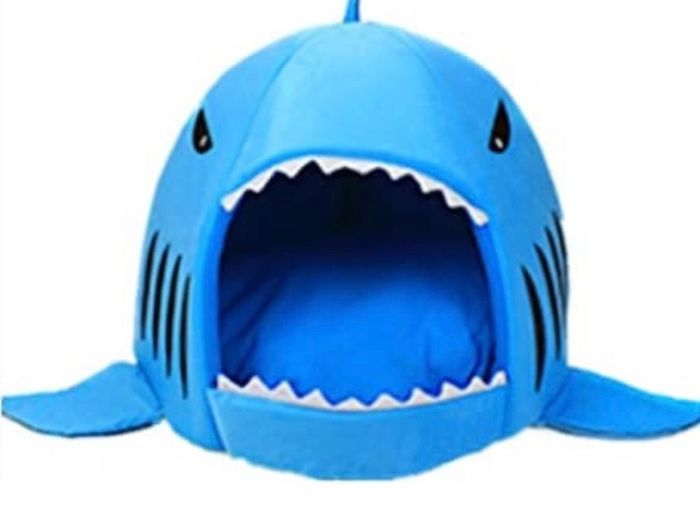 Shark-Shaped House Pet Bed for One Cushion and One Warm Kennels, Cat Bed Small Cat and Dog Cave Comfort Bed, Removable Pet Bed (FREE POSTAGE)