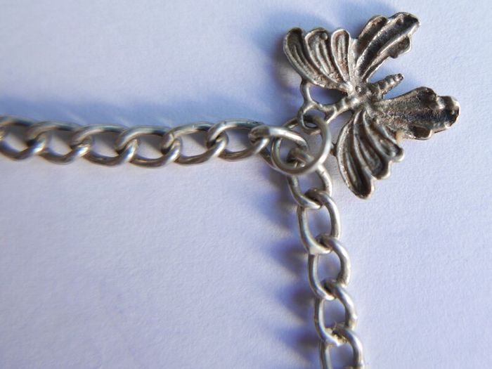 Vintage Sterling Silver 925 Charm Bracelet length 8" - 9,3g