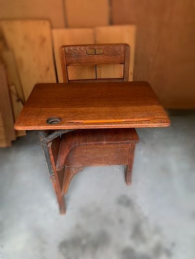 Vintage 1920's American Oak Childs desk