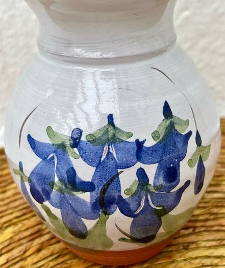 Judy Greene Irish studio pottery hand painted vase