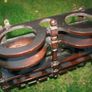 Antique Rustic Wooden Shelf for Spices and Spoons , Pots Image 3