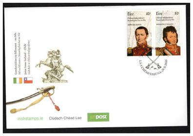 2010 Ireland Irish Role in Chilean Independence Commemorative Stamps An Post First Day Cover (FDC)