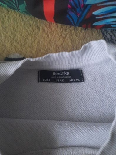 bershka marble effect crop sweater