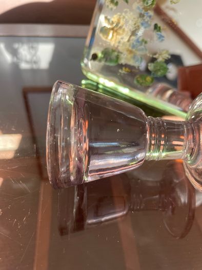 Antique Victorian 19th Century Glass Ice Cream Penny Lick or Deception Glass
