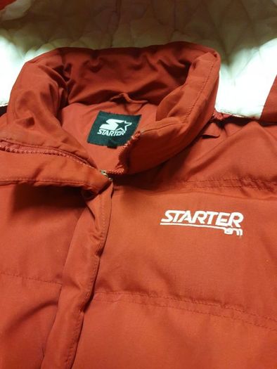 Womens STARTER padded puffer jacket coat size 10 medium detachable hood