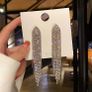 Classic women's long crystal earrings Image 2