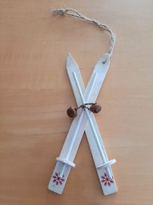 2026 Nordic skis tree decoration
