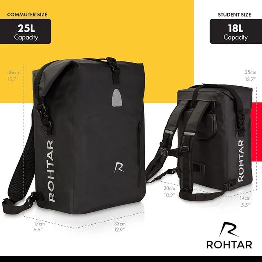 25L Black Pannier Bag