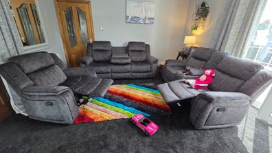 Cana Reclining Sofa - Grey