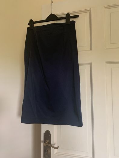 Coast navy satin pencil skirt size 10 will fit size 8 small 10