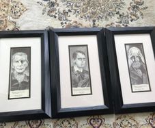 Black & White Irish Artist Prints Framed x3