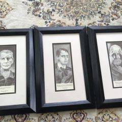Black & White Irish Artist Prints Framed x3
