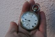 Omega Pocket Watch Men Sterling Silver  Rare Vintage Model Working Collectible