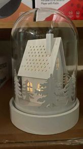Christmas LED Glass Globe Cottage