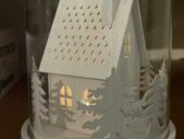 Christmas LED Glass Globe Cottage