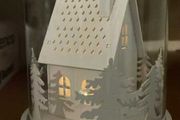 Christmas LED Glass Globe Cottage