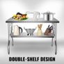 Single-Shelf Professional Stainless Steel Open Kitchen Folding Work Prep Tables Easy Storage for Home Commercial Image 4