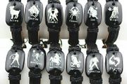 new 10pcs zodiac signs leather bracelets.