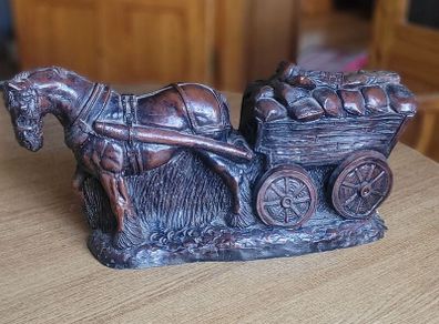 horse and cart ornament