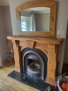 Fireplace and Mirror