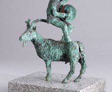 JOHN COLL .Large Unique Bronze Sculpture on Polished granite